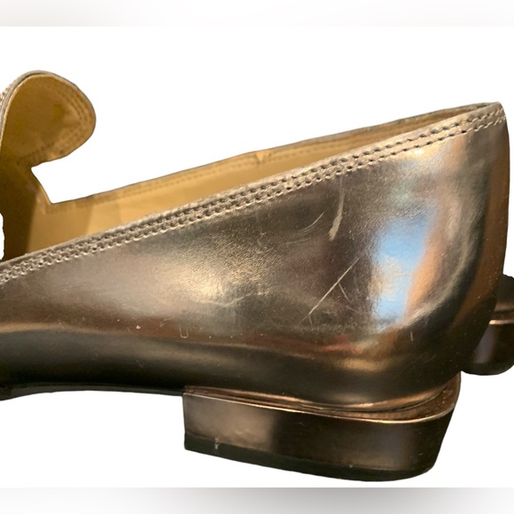 Naturalizer Women’s Cicero Leather Metallic Snip Toe Flat Slip On Shoe Size 8M - Picture 9 of 13